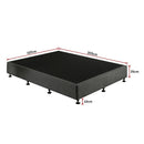 Palermo King Single Ensemble Bed Base Platinum Graphite Linen Fabric-8