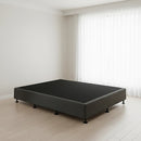 Palermo King Single Ensemble Bed Base Platinum Graphite Linen Fabric-2