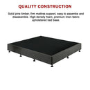 Palermo King Ensemble Bed Base Platinum Graphite Linen Fabric-8