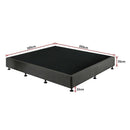 Palermo King Ensemble Bed Base Platinum Graphite Linen Fabric-9