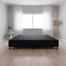 Palermo King Ensemble Bed Base Midnight Black Linen Fabric-5