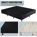 Palermo King Ensemble Bed Base Midnight Black Linen Fabric-6