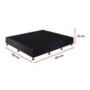 Palermo King Ensemble Bed Base Midnight Black Linen Fabric-11