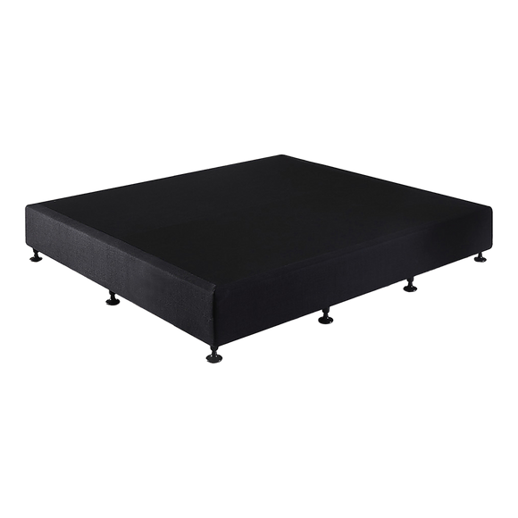 Palermo King Ensemble Bed Base Midnight Black Linen Fabric