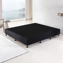 Palermo King Ensemble Bed Base Midnight Black Linen Fabric-4