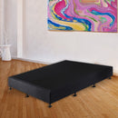 Palermo King Ensemble Bed Base Midnight Black Linen Fabric-7