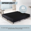 Palermo King Ensemble Bed Base Midnight Black Linen Fabric-10