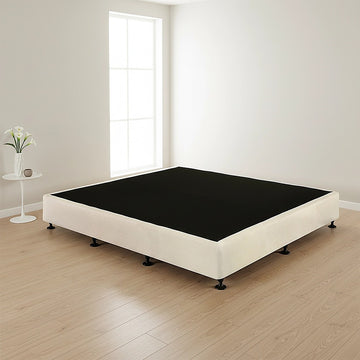 Palermo King Ensemble Bed Base Platinum Natural Sand Linen Fabric - 0