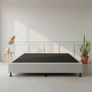 Palermo King Ensemble Bed Base Platinum Light Grey Linen Fabric-8
