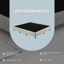 Palermo King Ensemble Bed Base Platinum Light Grey Linen Fabric-11