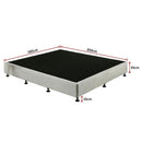 Palermo King Ensemble Bed Base Platinum Light Grey Linen Fabric-12