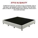 Palermo King Ensemble Bed Base Platinum Light Grey Linen Fabric-13