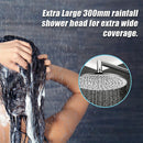 300mm Brass Shower Head Round Chrome Showerhead-4