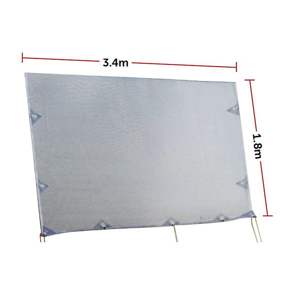 Caravan Privacy Screen – 3.4x1.8m Side Screen for Roll-Out Awnings