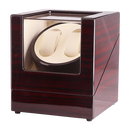 Automatic Dual Watch Winder Wood Display Box Case Motor Rotation Storage-4