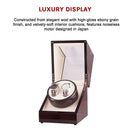 Automatic Dual Watch Winder Wood Display Box Case Motor Rotation Storage-11
