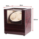 Automatic Dual Watch Winder Wood Display Box Case Motor Rotation Storage-12