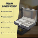 6+3 Grid Watch Sunglass Eyeglasses Display Box Case Storage Organizer PU Leather-5