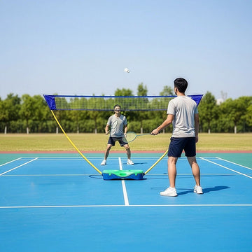 Folding Portable Badminton Combo Set Volleyball Net Outdoor Sports - 0