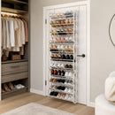 36 Pair Shoe Holder Organiser Over The Door Hanging Shelf Rack Storage Hook-2