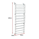 36 Pair Shoe Holder Organiser Over The Door Hanging Shelf Rack Storage Hook-11