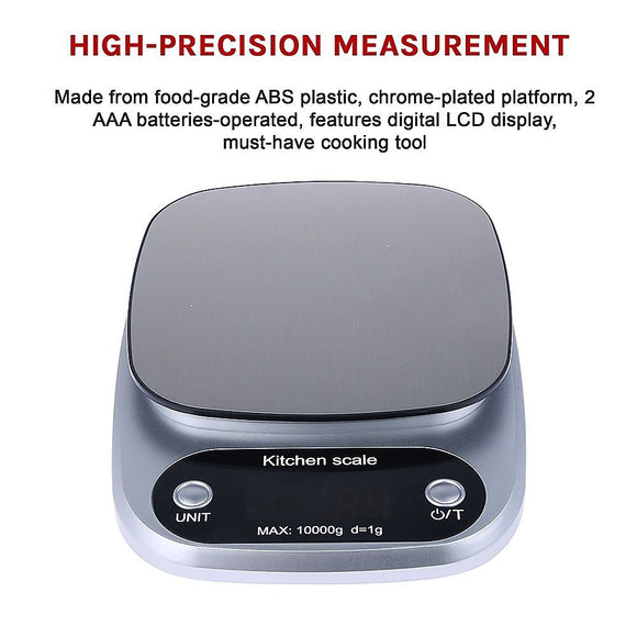 Digital Kitchen Scale LCD Electronic Postal Food Weight Scales 10kg/1g