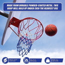 Pro Size Wall Mounted Basketball Hoop Ring Goal Net Rim Dunk Shooting Outdoor-9