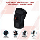 Hinged Knee Brace Support ~ ACL MCL ligament Runner's Knee-3