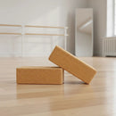 2 x Cork Yoga Block Set Natural Exercise Brick Support for Balance, Stretching and Stability-8