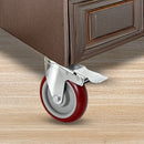 4 X 5" Heavy Duty 400kg Swivel Castor Wheels Trolley Furniture Caster All Brake-1