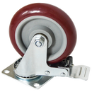 4 X 5" Heavy Duty 400kg Swivel Castor Wheels Trolley Furniture Caster All Brake-5