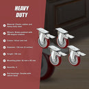 4 X 5" Heavy Duty 400kg Swivel Castor Wheels Trolley Furniture Caster All Brake-10