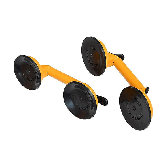 2x 100kg Aluminum Alloy Double Locking Suction Cup Glazer Glass Sucker Lifter