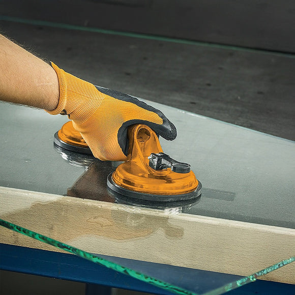 2x 100kg Aluminum Alloy Double Locking Suction Cup Glazer Glass Sucker Lifter