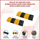 Pair of 1m Long 60T Load Rubber Speed Bump Hump Modular Speed Humps Road Hump-7