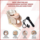 Neck Traction Air Decompression Support Brace Cervical Collar Hand Pump-9