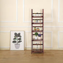 5 Tier Wooden Ladder Shelf Stand Storage Book Shelves Shelving Display Rack-5
