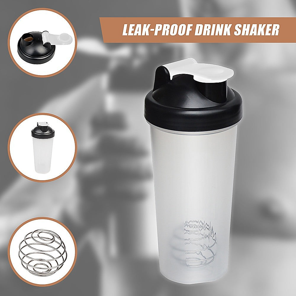 10x 700ml GYM Protein Supplement Drink Blender Mixer Shaker Shake Ball Bottle