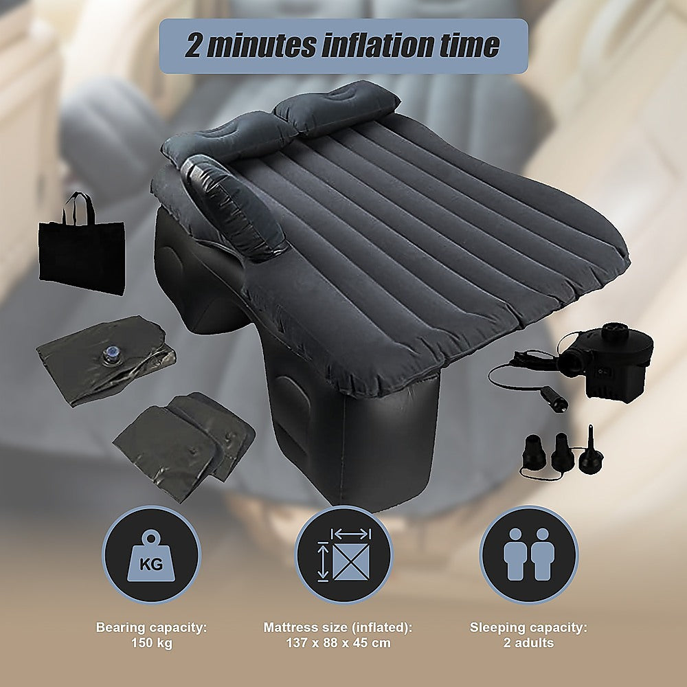 Inflatable Car Back Seat Mattress Portable Travel Camping Air Bed Rest Sleeping