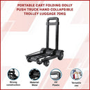 Portable Cart Folding Dolly Push Truck Hand Collapsible Trolley Luggage 70Kg-2
