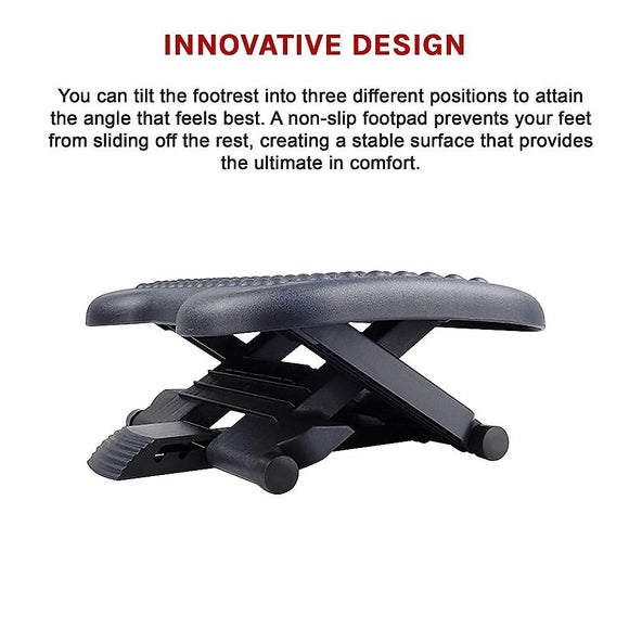 Under Desk Footrest Ergonomic Foot & Leg Rest for Office Chair Computer Desk