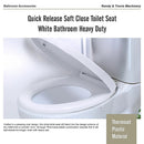 Quick Release Soft Close Toilet Seat White Bathroom Heavy Duty-10