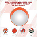 60cm Round Convex Mirror Blind Spot Safety Traffic Driveway Shop Wide Angle-4