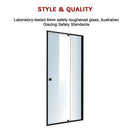 Adjustable Semi Frameless Shower Screen (82~90) x 195cm Australian Safety Glass-5