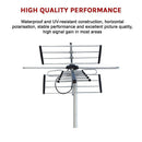 Digital TV Outdoor Antenna Aerial UHF VHF FM Signal Booster HD-6
