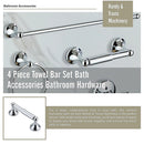4 Piece Towel Bar Set Bath Accessories Bathroom Hardware-9