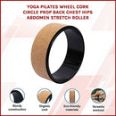 Yoga Pilates Wheel Cork Circle Prop Back Chest Hips Abdomen Stretch Roller-3