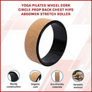 Yoga Pilates Wheel Cork Circle Prop Back Chest Hips Abdomen Stretch Roller-3