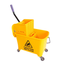 20L Deluxe Mop Wringer Bucket Side Press Janitor Commercial Cleaning-1