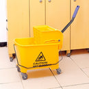 20L Deluxe Mop Wringer Bucket Side Press Janitor Commercial Cleaning-2